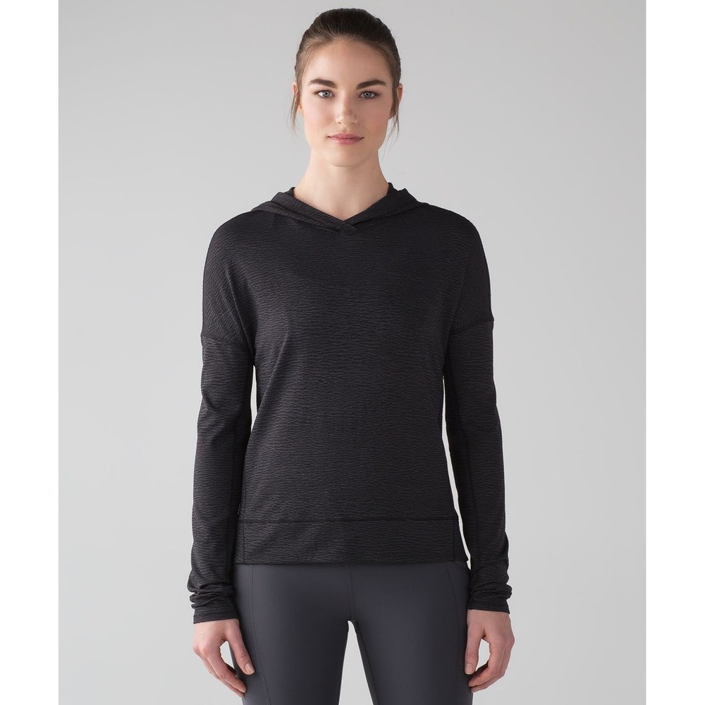 Lululemon Squad Goals Hoodie in Dark Gray Size 8 Athleisure Workout Gymwear